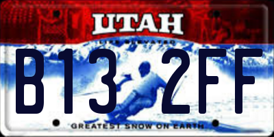 UT license plate B132FF