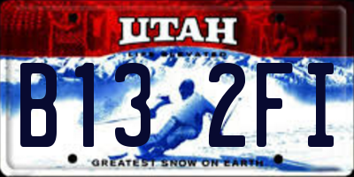 UT license plate B132FI