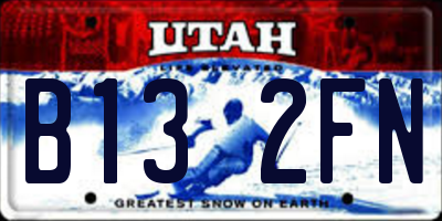 UT license plate B132FN