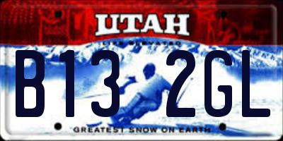 UT license plate B132GL