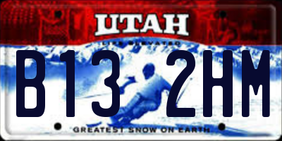 UT license plate B132HM
