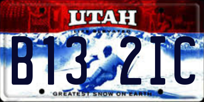 UT license plate B132IC
