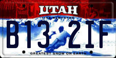 UT license plate B132IF
