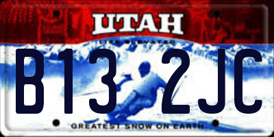 UT license plate B132JC