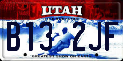 UT license plate B132JF