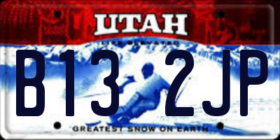 UT license plate B132JP