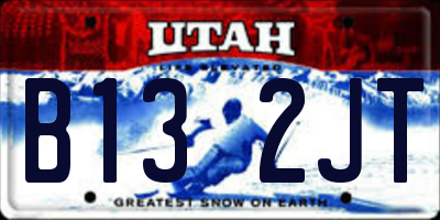 UT license plate B132JT