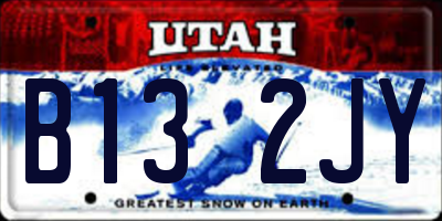UT license plate B132JY