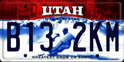 UT license plate B132KM