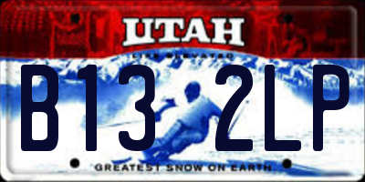 UT license plate B132LP