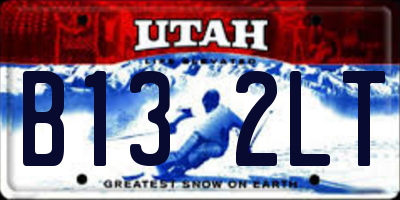 UT license plate B132LT