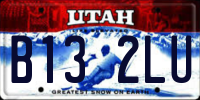 UT license plate B132LU
