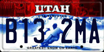 UT license plate B132MA