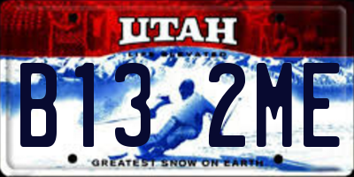 UT license plate B132ME