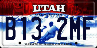 UT license plate B132MF