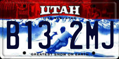 UT license plate B132MJ