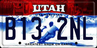 UT license plate B132NL