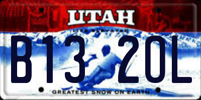 UT license plate B132OL