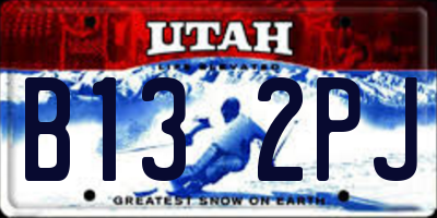 UT license plate B132PJ