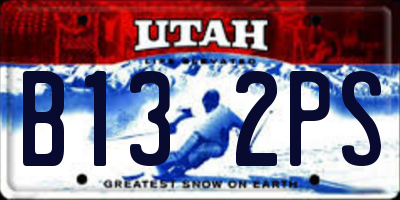 UT license plate B132PS