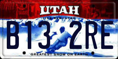 UT license plate B132RE