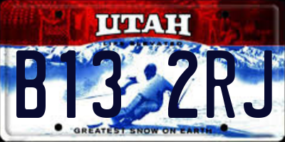 UT license plate B132RJ