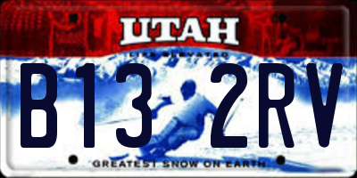 UT license plate B132RV