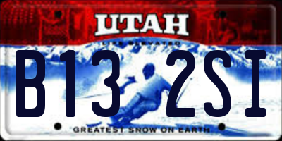 UT license plate B132SI