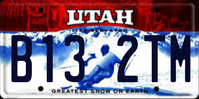 UT license plate B132TM