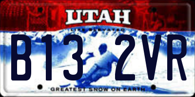 UT license plate B132VR