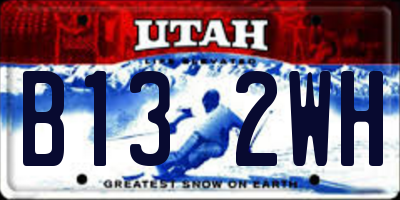 UT license plate B132WH