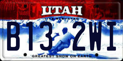 UT license plate B132WI