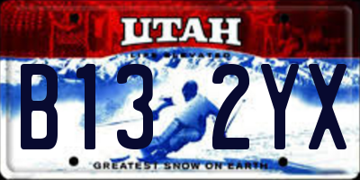 UT license plate B132YX