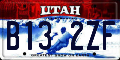 UT license plate B132ZF