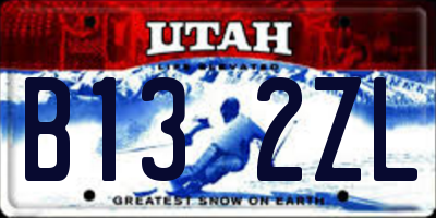UT license plate B132ZL