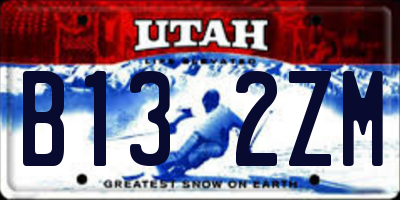 UT license plate B132ZM