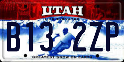 UT license plate B132ZP