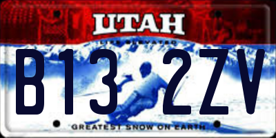UT license plate B132ZV