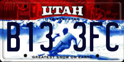 UT license plate B133FC