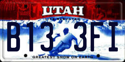 UT license plate B133FI