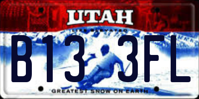 UT license plate B133FL