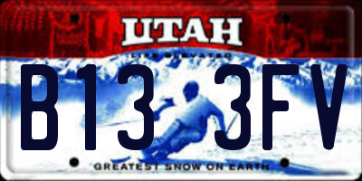 UT license plate B133FV