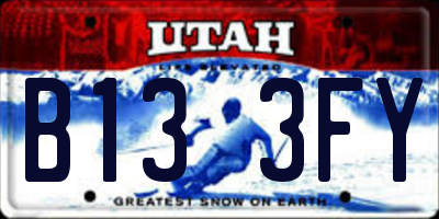 UT license plate B133FY