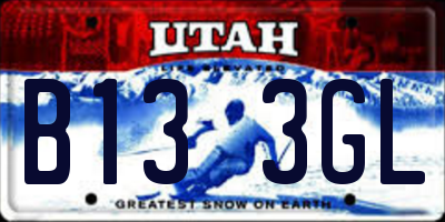 UT license plate B133GL