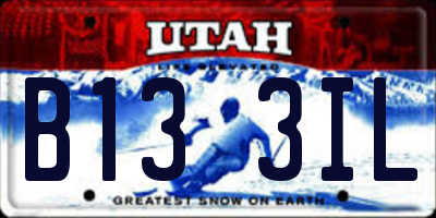 UT license plate B133IL