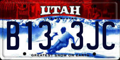UT license plate B133JC