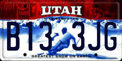 UT license plate B133JG