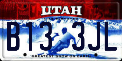 UT license plate B133JL