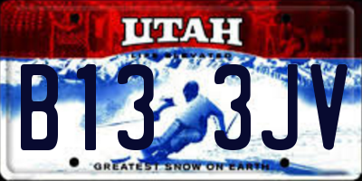 UT license plate B133JV