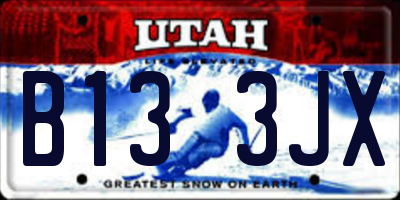 UT license plate B133JX